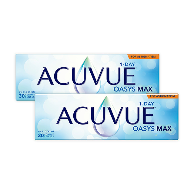 【送料無料】ワンデーアキュビューオアシスMAX乱視用 30枚 2箱