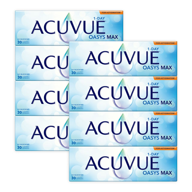 【送料無料】ワンデーアキュビューオアシスMAX乱視用 30枚 2箱