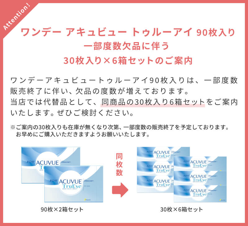 トゥルーアイ30枚6箱セットのご案内
