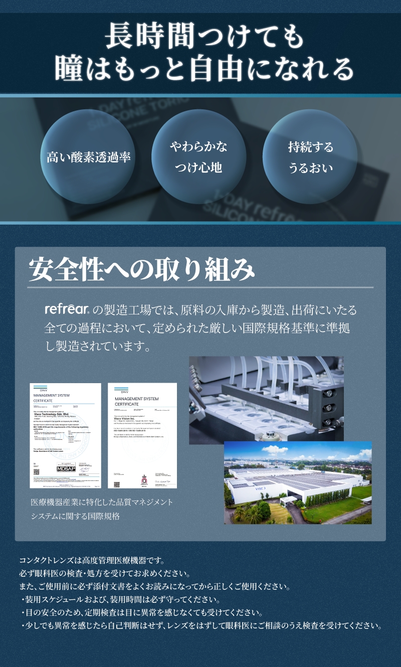 ワンデーリフレア シリコーン トーリック UV W モイスチャー 30枚