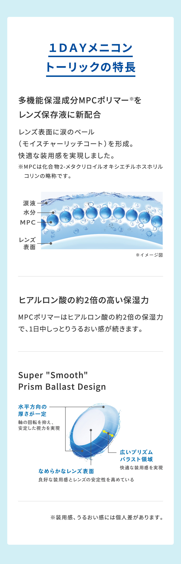 1DAYメニコン マルチフォーカルの特長