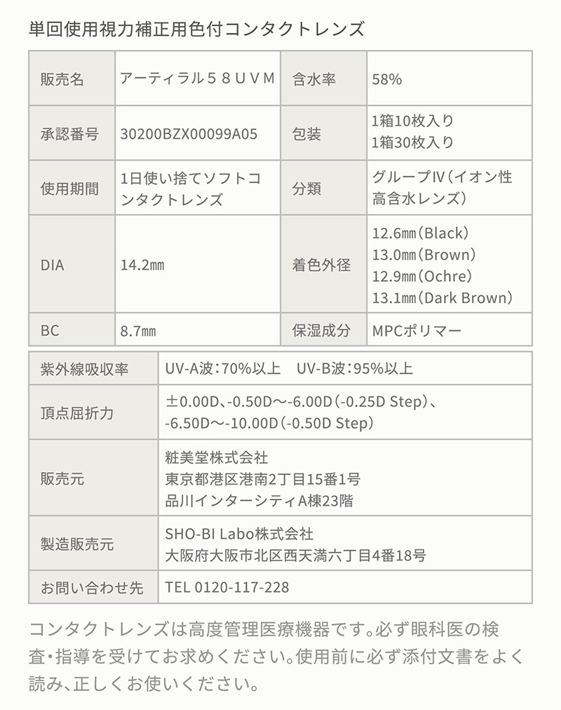 アーティラル1day 58UVM