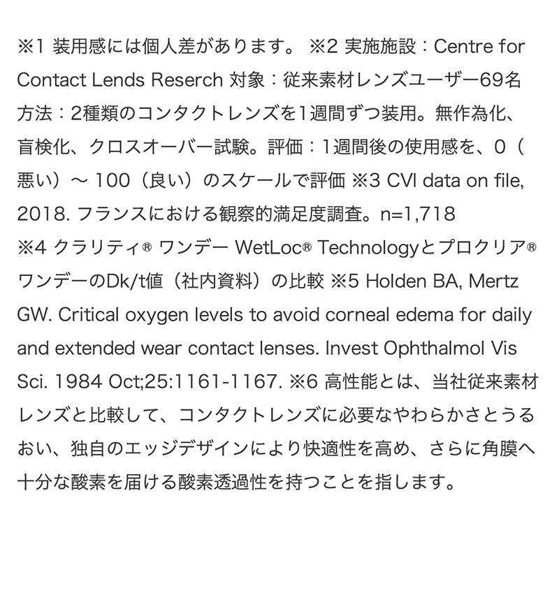 瞳に、もっと酸素を。クラリティワンデー