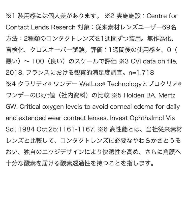 瞳に、もっと酸素を。クラリティワンデー
