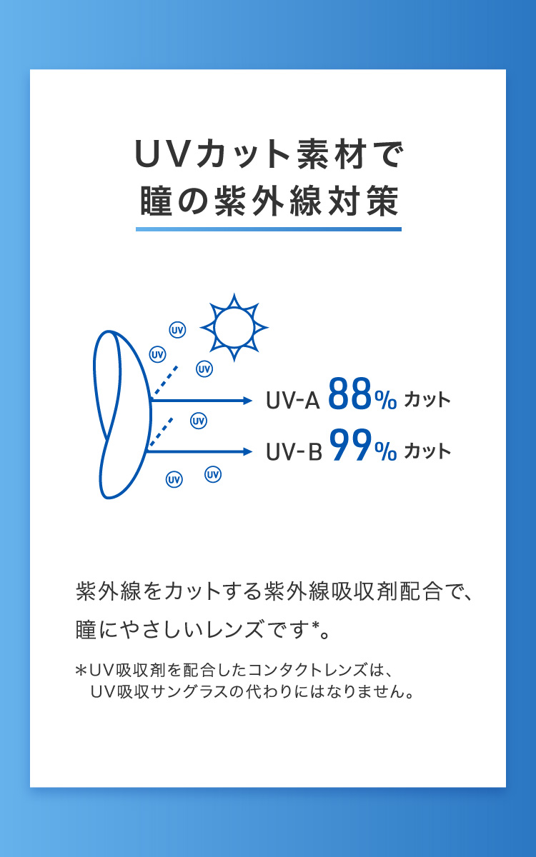 UVカット素材で瞳の紫外線対策