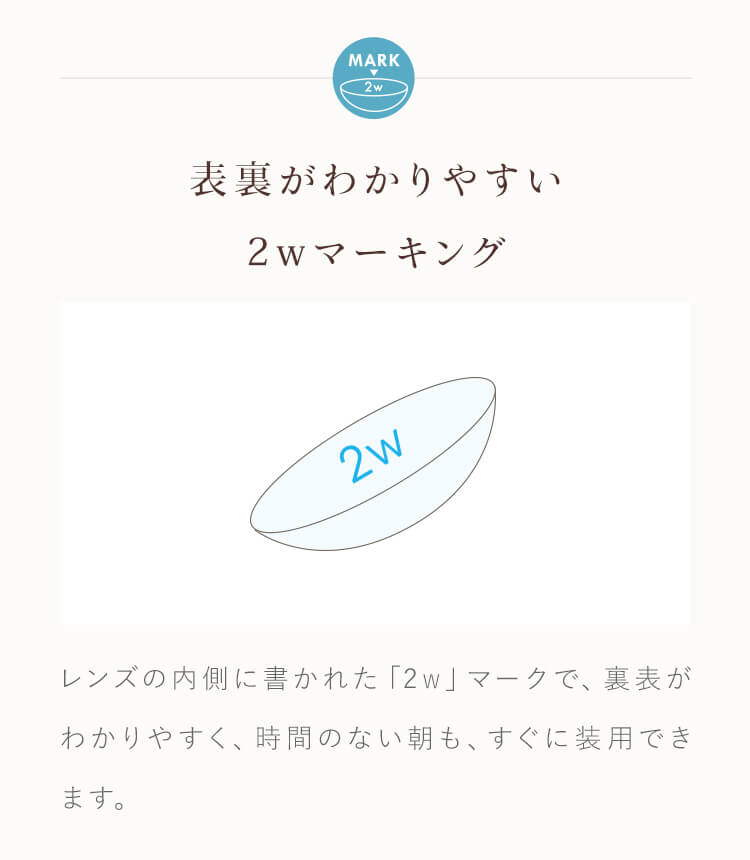 表裏がわかりやすい2Wマーキング