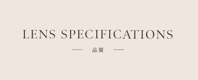 LENS SPECIFICATIONS