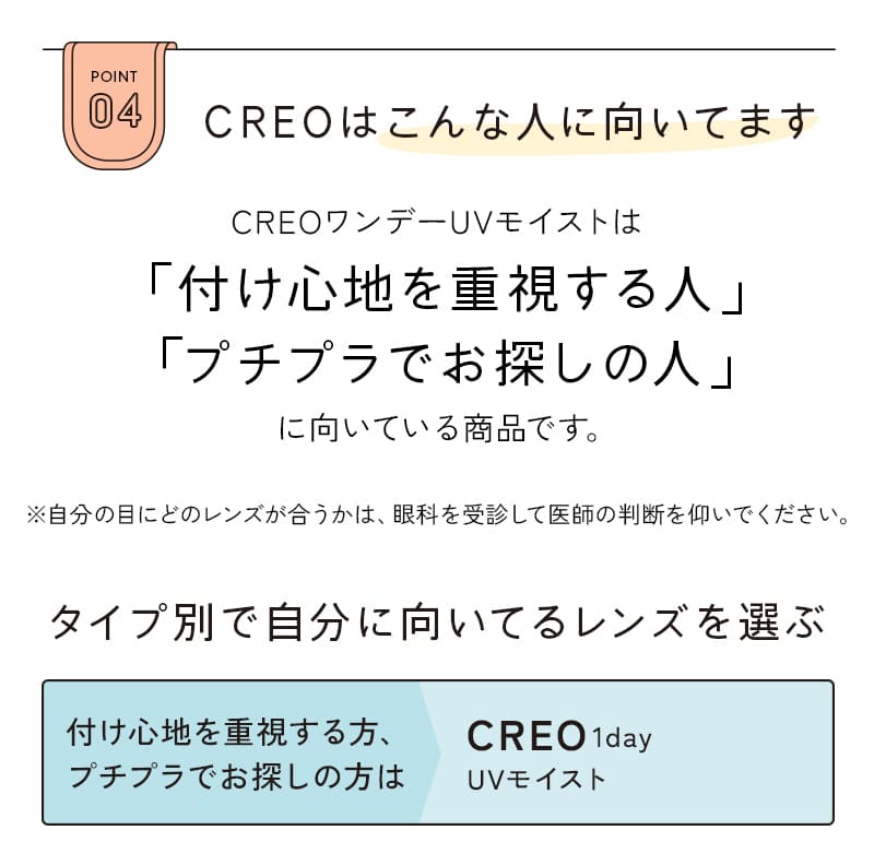 CREOはこんな人に向いてます