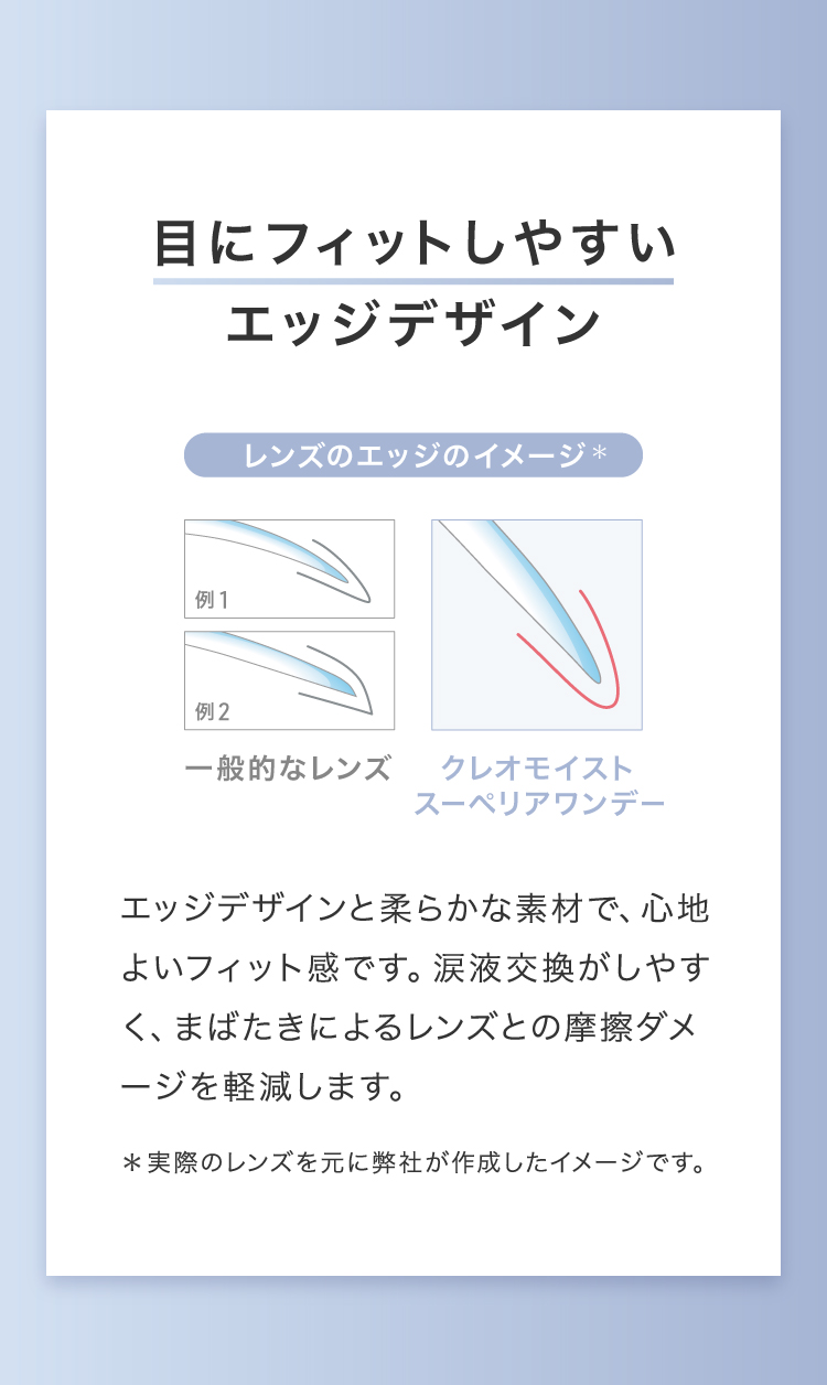 目にフィットしやすい　クレオモイストスーペリア