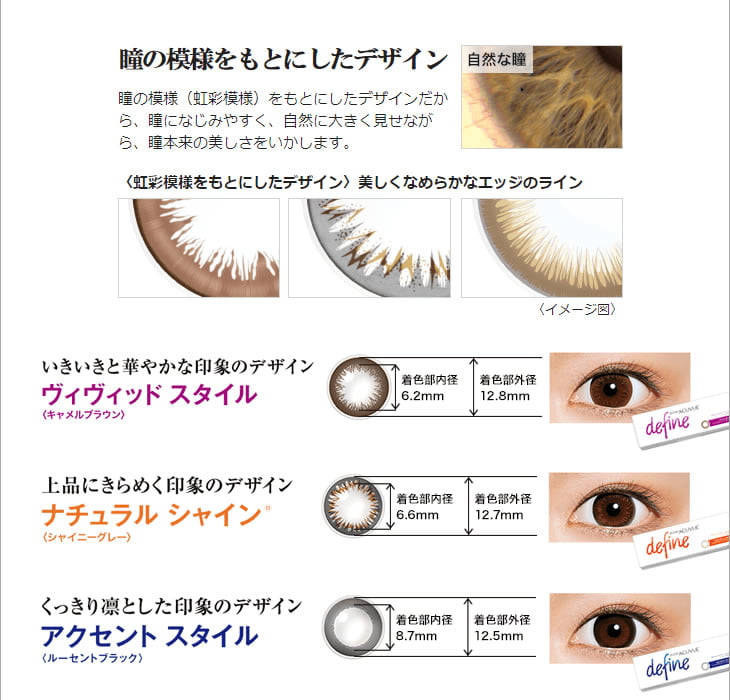 瞳の模様をもとにしたデザイン