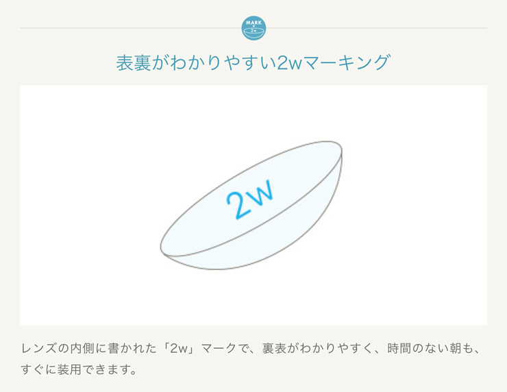 表裏がわかりやすい2Wマーキング