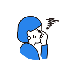 目疲れのイラスト